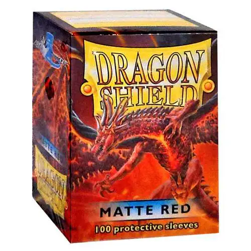 Dragon Shield Matte Red Standard Card Sleeves [100 Count]