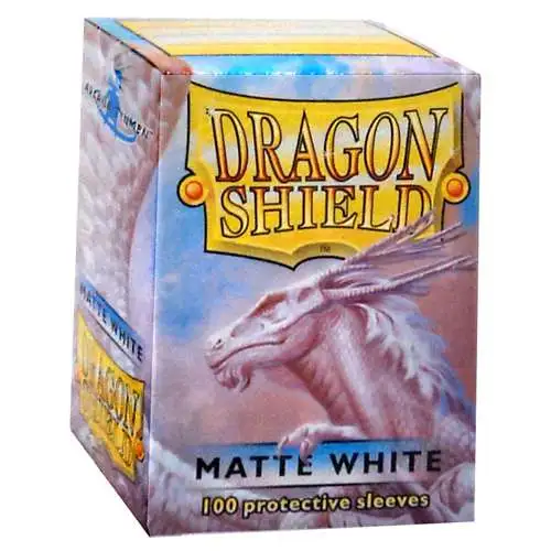 Card Supplies Dragon Shield Matte White Standard Card Sleeves [100 Count]