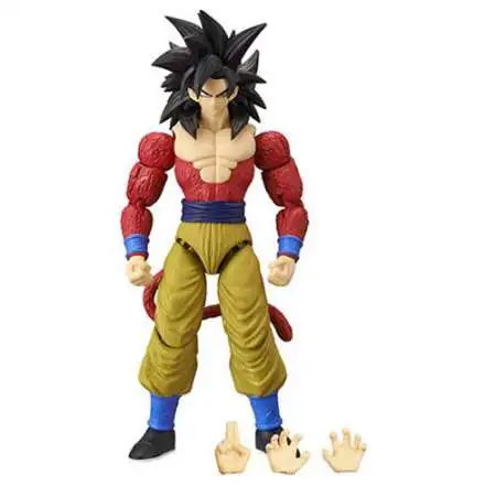 6 Pcs/Lot 8Cm Dragon Ball GT Figure Son Goku Super Saiyan 4 and Pan Model  Dolls