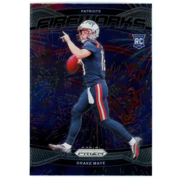 NFL 2024 Panini Prizm Football Fireworks Drake Maye #22 [Rookie]