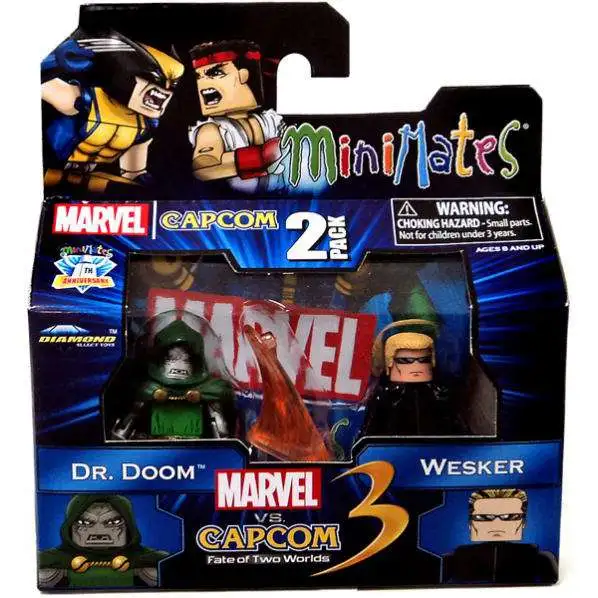 Marvel vs Capcom 3 Minimates Series 3 Dr. Doom vs. Albert Wesker Minifigure 2-Pack
