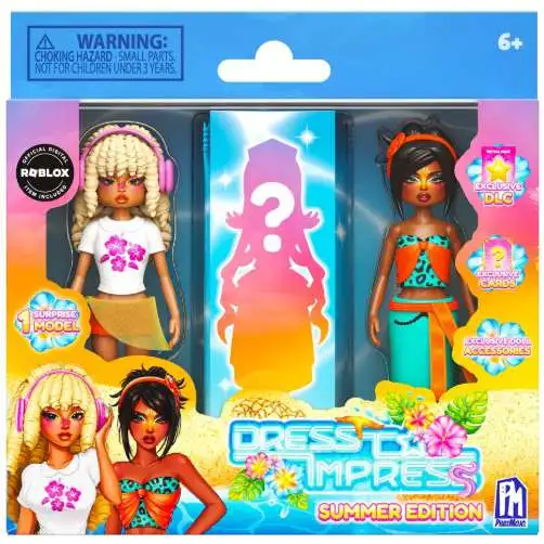 dress to impress dolls where to buy Roblox Series 3 Aqua Marine, Malibu Sunshine, Mystery Mini Doll 3-Pack Summer Edition, Exclusive DLC Code PhatMojo Size:33W | 34-36L Navy Fringe Latin Salsa Baisakhi Dresses Fashion doll and you wont know