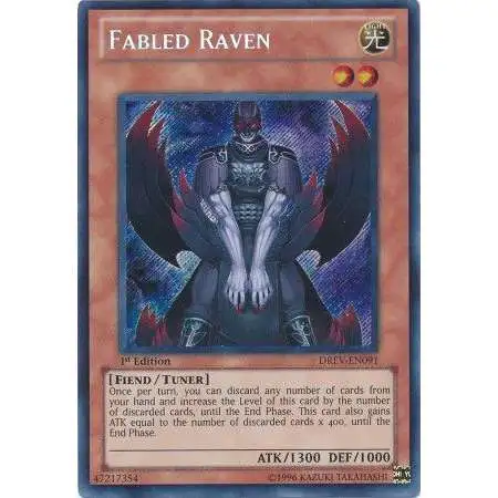 YuGiOh YuGiOh 5D's Duelist Revolution Secret Rare Fabled Raven DREV-EN091
