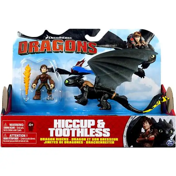 How to Train Your Dragon Dragons Dragon Riders Hiccup & Toothless Action Figure 2-Pack [Yellow Tail]