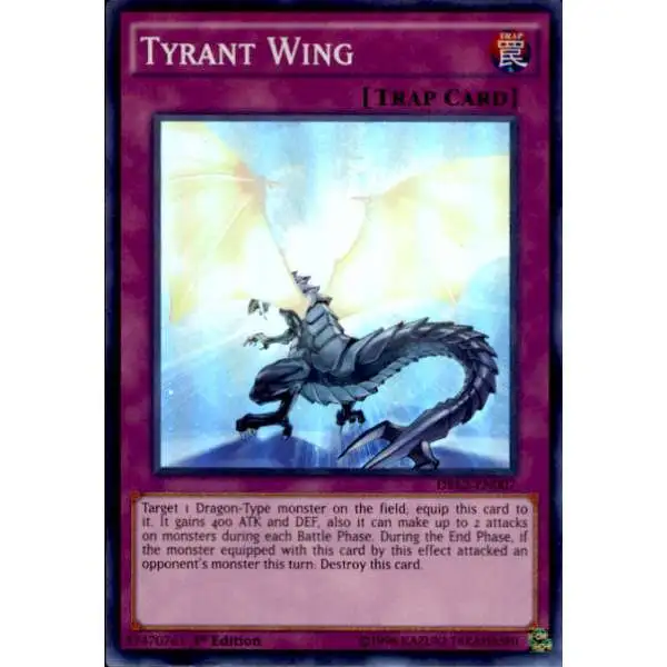 YuGiOh Trading Card Game Dragons of Legend 2 Super Rare Tyrant Wing DRL2-EN007
