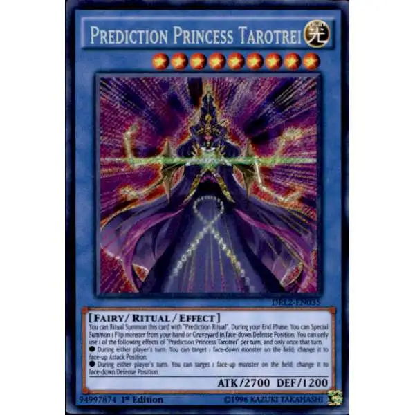 YuGiOh Trading Card Game Dragons of Legend 2 Secret Rare Prediction Princess Tarotrei DRL2-EN035