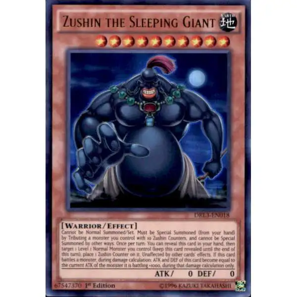 YuGiOh Trading Card Game Dragons of Legend: Unleashed Ultra Rare Zushin the Sleeping Giant DRL3-EN018