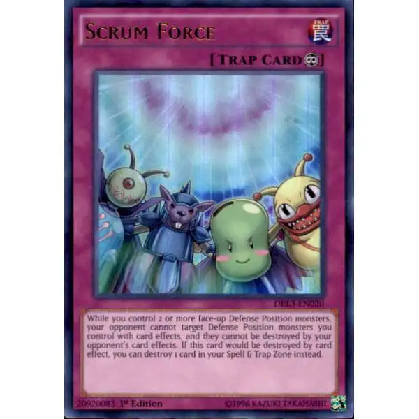 YuGiOh Trading Card Game Dragons of Legend: Unleashed Ultra Rare Scrum Force DRL3-EN020