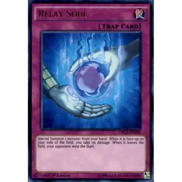 YuGiOh Trading Card Game Dragons of Legend: Unleashed Ultra Rare Relay Soul DRL3-EN048