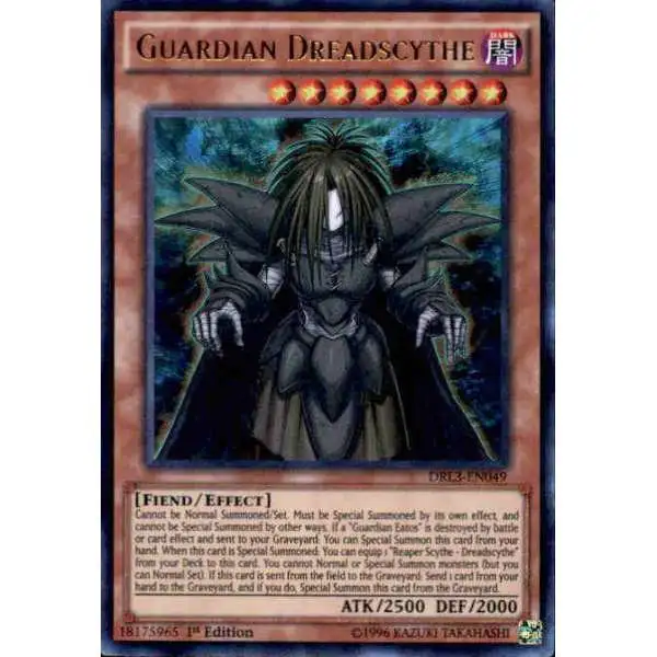 YuGiOh Trading Card Game Dragons of Legend: Unleashed Ultra Rare Guardian Dreadscythe DRL3-EN049