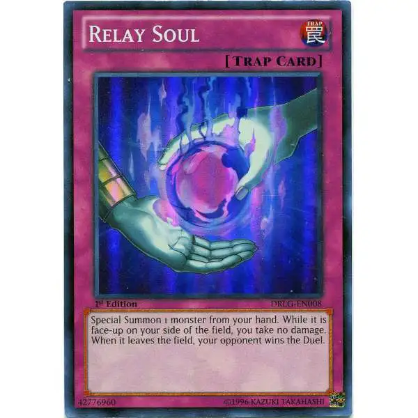 YuGiOh Trading Card Game Dragons of Legend Super Rare Relay Soul DRLG-EN008