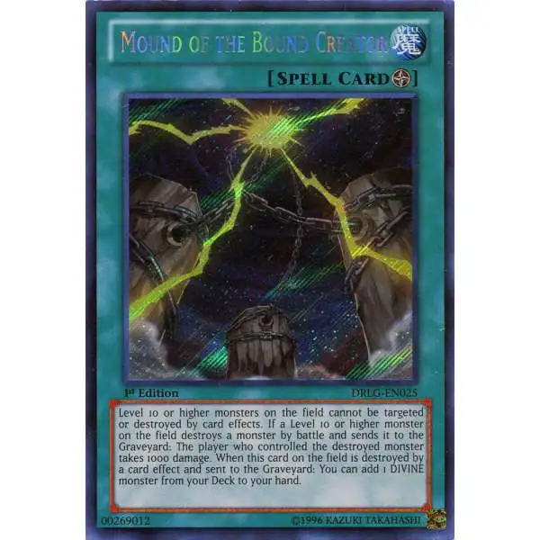 YuGiOh Trading Card Game Dragons of Legend Secret Rare Mound of the Bound Creator DRLG-EN025