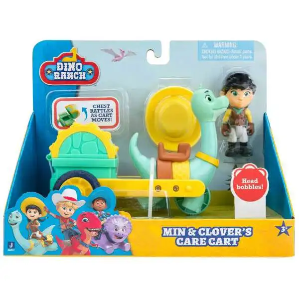 Dino Ranch Min & Clover's Care Cart Figure Set