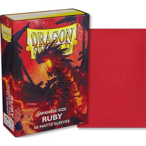 Dragon Shield Matte Ruby Japanese Card Sleeves [60 Count]