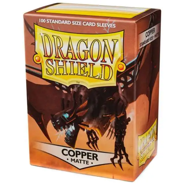 Card Supplies Dragon Shield Matte Copper Standard Card Sleeves [100 Count]