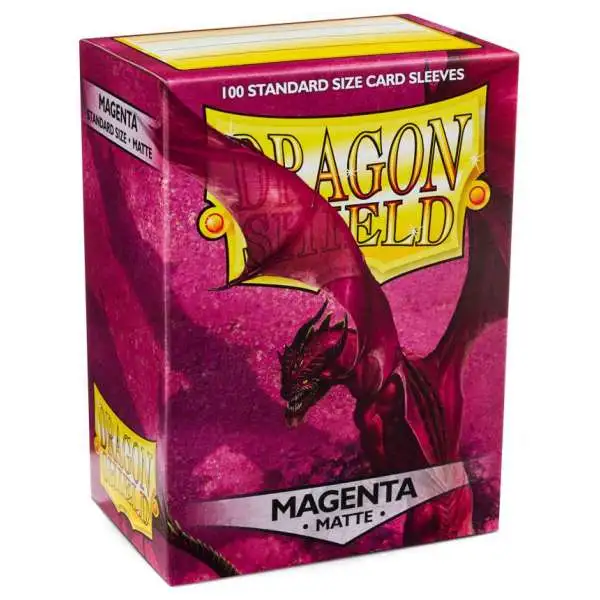 Card Supplies Dragon Shield Matte Magenta Standard Card Sleeves [100 Count]