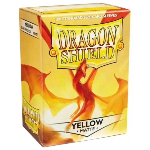 Dragon Shield Matte Yellow Standard Card Sleeves [100 Count]