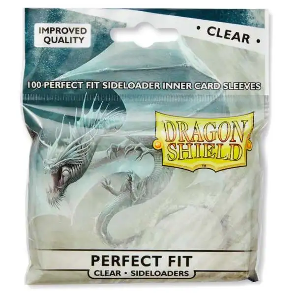 Card Supplies Dragon Shield Perfect Fit Clear Standard Card Sleeves [100 Count]