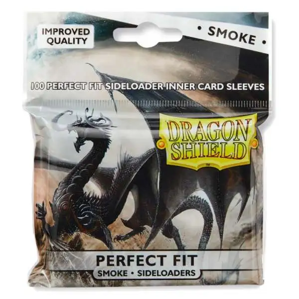 Card Supplies Dragon Shield Perfect Fit Smoke Standard Card Sleeves [100 Count]