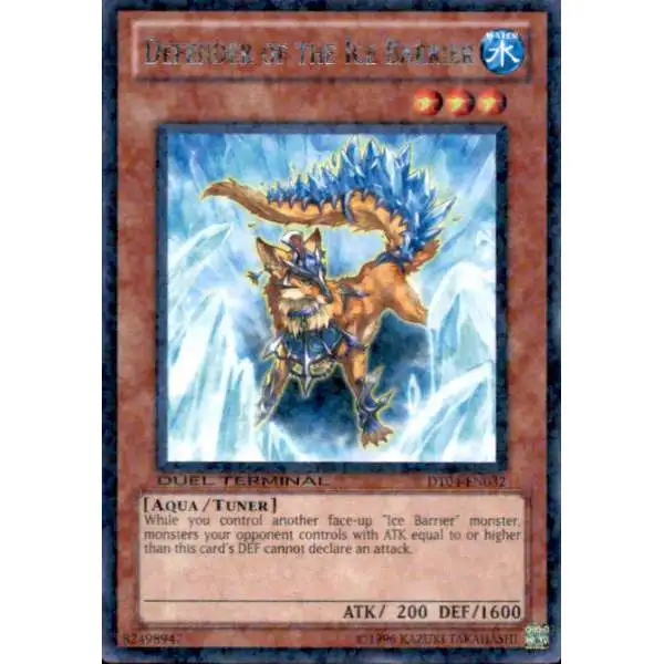 YuGiOh Duel Terminal 4 Duel Terminal Rare Parallel Rare Defender of the Ice Barrier DT04-EN032