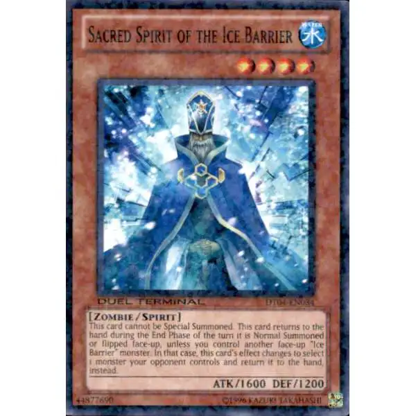 YuGiOh Duel Terminal 4 Duel Terminal Normal Parallel Rare Sacred Spirit of the Ice Barrier DT04-EN034