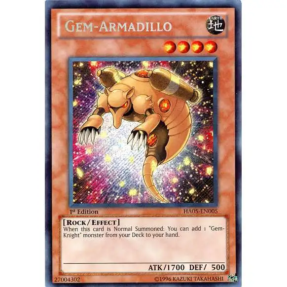 YuGiOh Duel Terminal 5 Rare Parallel Rare Gem-Armadillo DT05-EN020