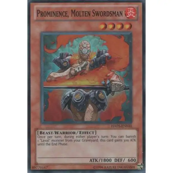 YuGiOh Duel Terminal 5 Normal Parallel Rare Prominence, Molten Swordsman DT05-EN025