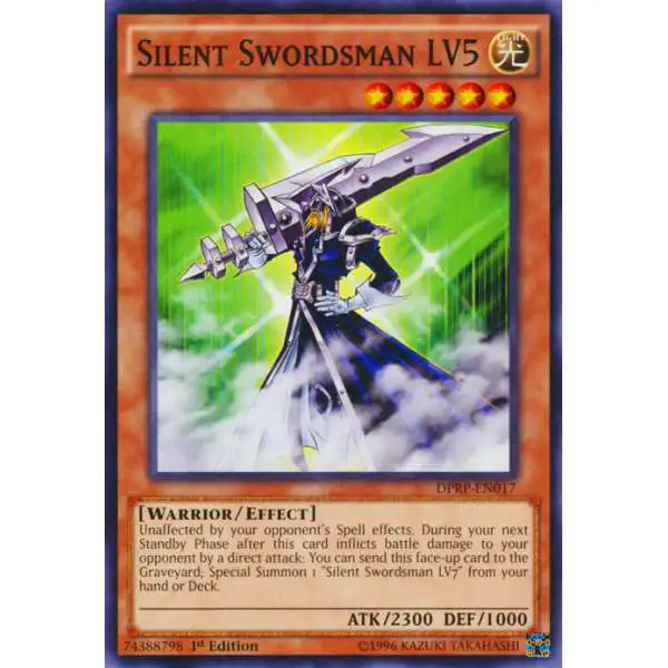 YuGiOh Duel Terminal 5 Super Parallel Rare Silent Swordsman LV5 DT05-EN056