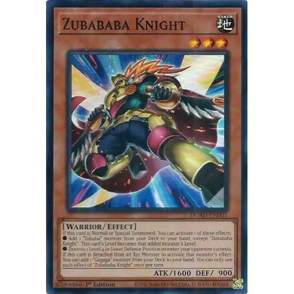 YuGiOh Trading Card Game Duelist's Advance Super Rare Zubababa Knight DUAD-EN001