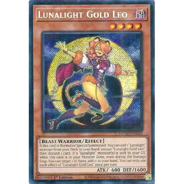 YuGiOh Trading Card Game Duelist's Advance Secret Rare Lunalight Gold Leo DUAD-EN005