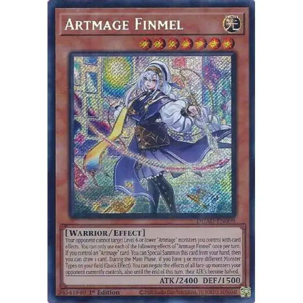 YuGiOh Trading Card Game Duelist's Advance Secret Rare Artmage Finmel DUAD-EN009