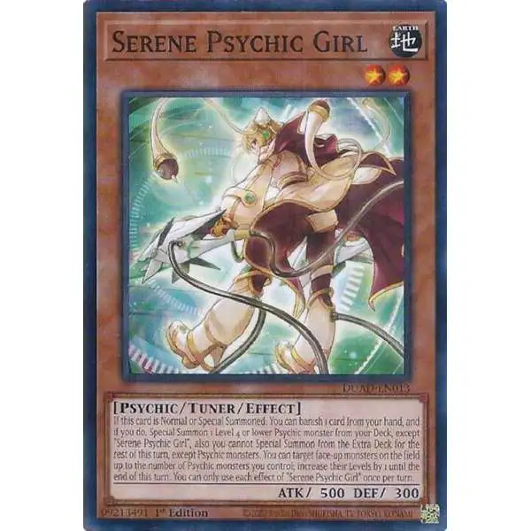 YuGiOh Trading Card Game Duelist's Advance Common Serene Psychic Girl DUAD-EN013