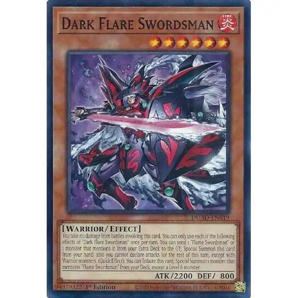 YuGiOh Trading Card Game Duelist's Advance Common Dark Flare Swordsman DUAD-EN019
