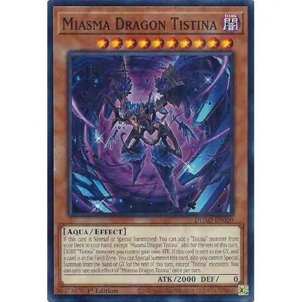 YuGiOh Trading Card Game Duelist's Advance Common Miasma Dragon Tistina DUAD-EN020