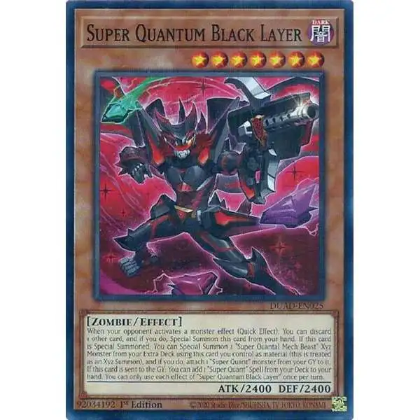 YuGiOh Trading Card Game Duelist's Advance Common Super Quantum Black Layer DUAD-EN025