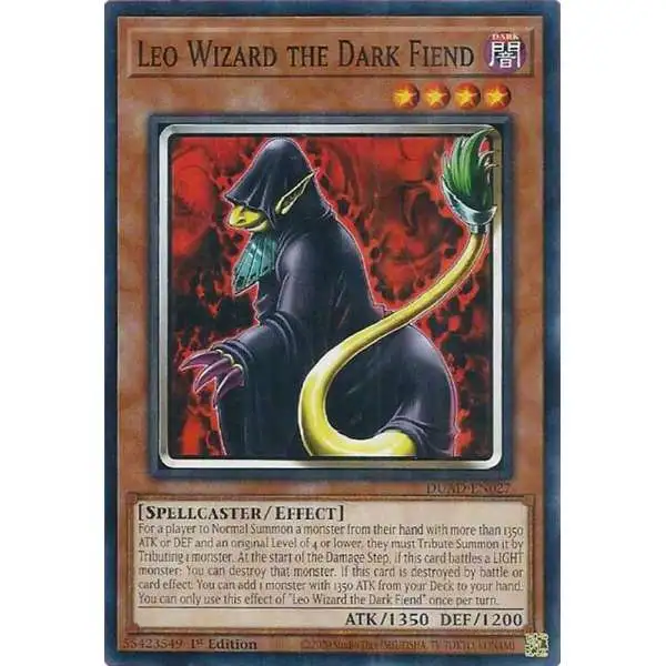 YuGiOh Trading Card Game Duelist's Advance Common Leo Wizard the Dark Fiend DUAD-EN027