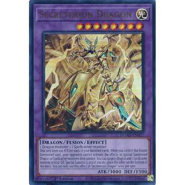 YuGiOh Trading Card Game Duelist's Advance Ultra Rare Secreterion Dragon DUAD-EN037