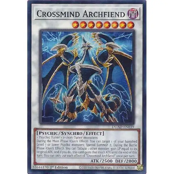 YuGiOh Trading Card Game Duelist's Advance Common Crossmind Archfiend DUAD-EN039