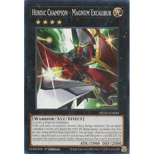 YuGiOh Trading Card Game Duelist's Advance Common Heroic Champion - Magnum Excalibur DUAD-EN044