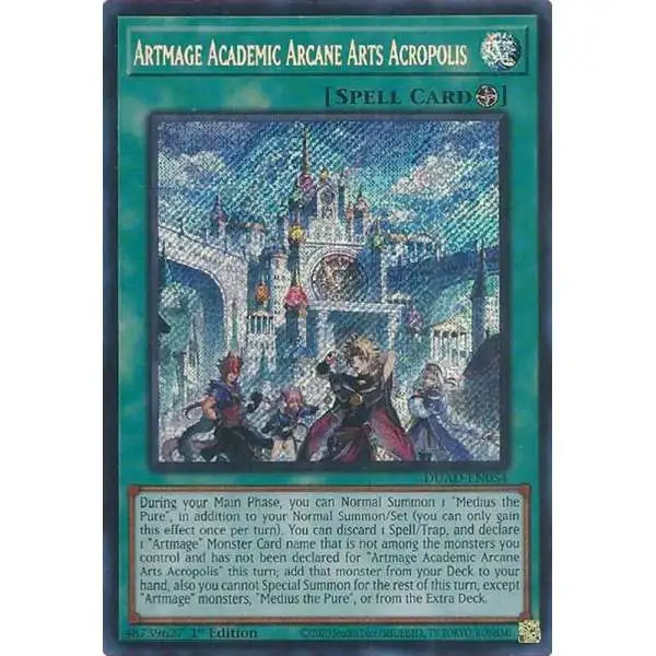 YuGiOh Trading Card Game Duelist's Advance Secret Rare Artmage Academic Arcane Arts Acropolis DUAD-EN054