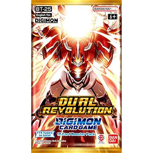 Digimon Card Game Dual Revolution Booster Box BT-25 ENGLISH, 24 Packs Bandai - ToyWiz Digimon Card Game Dual Revolution Booster Box BT-25 ENGLISH, 24 Packs Bandai - ToyWiz
