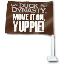 Duck Dynasty "Move It On, Yuppie!" Car Flag