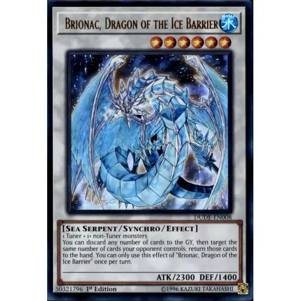 YuGiOh Duel Devastator Ultra Rare Brionac, Dragon of the Ice Barrier DUDE-EN008