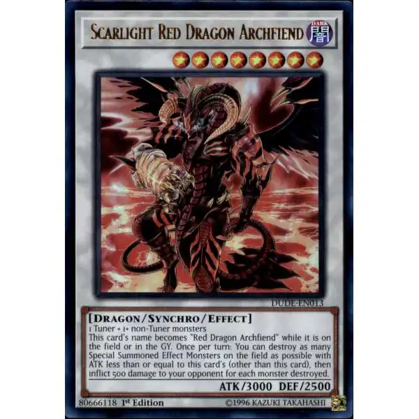 YuGiOh Duel Devastator Ultra Rare Scarlight Red Dragon Archfiend DUDE-EN013