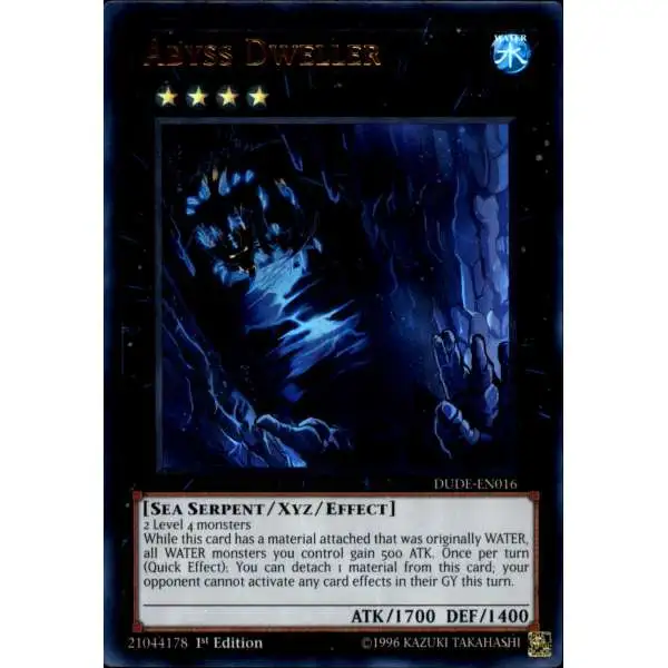 YuGiOh Duel Devastator Ultra Rare Abyss Dweller DUDE-EN016