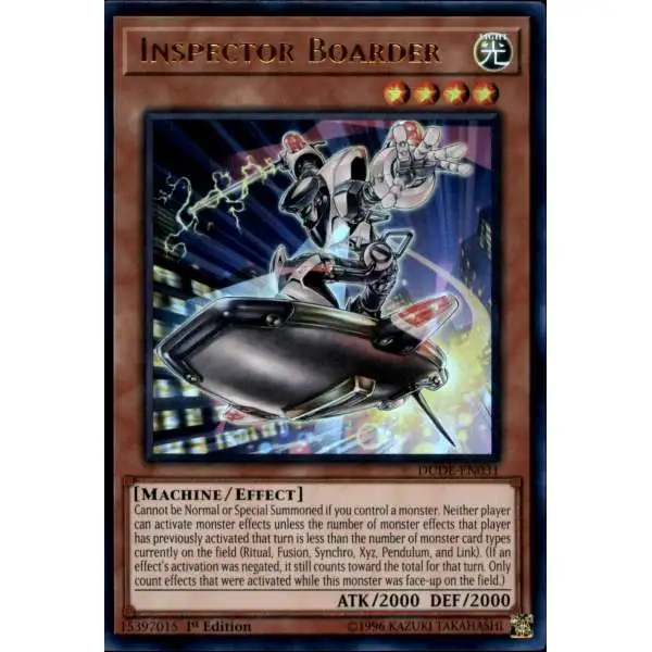YuGiOh Duel Devastator Ultra Rare Inspector Boarder DUDE-EN031