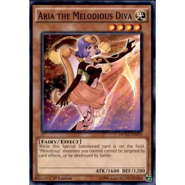 YuGiOh Duelist Alliance Common Aria the Melodious Diva DUEA-EN014