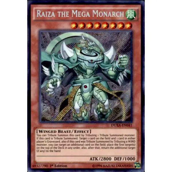 YuGiOh Duelist Alliance Secret Rare Raiza the Mega Monarch DUEA-EN041