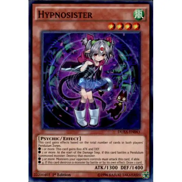 YuGiOh Duelist Alliance Super Rare Hypnosister DUEA-EN043