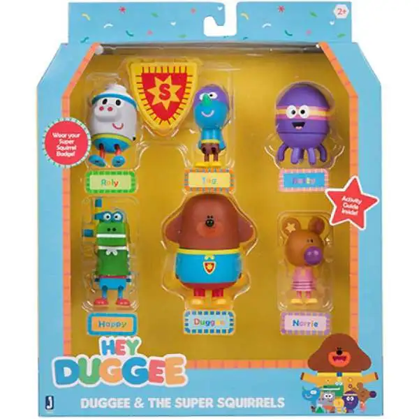 Hey Duggee Duggee & The Super Squirrels Figure 6-Pack